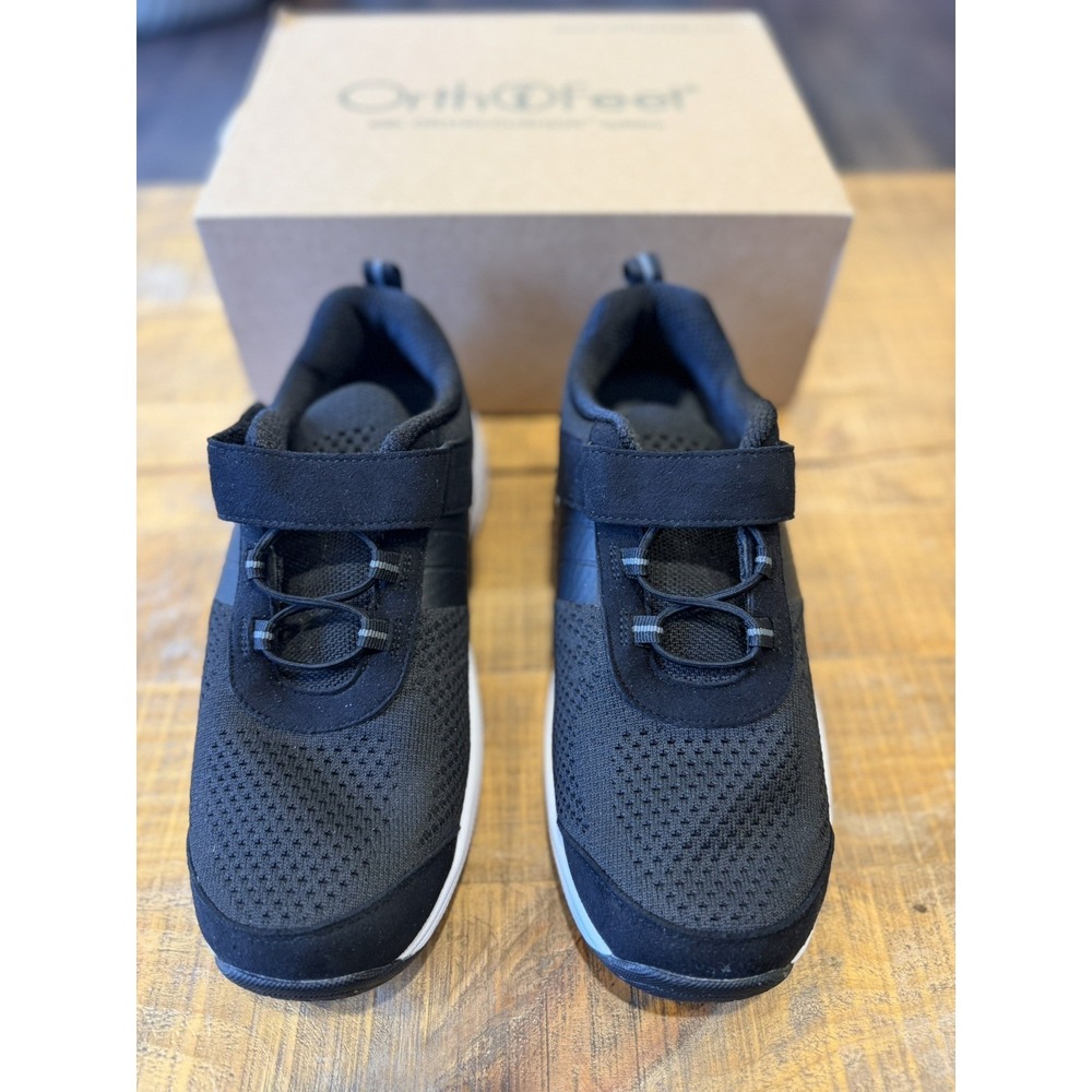 OrthoFeet JOELLE BLACK‎ Women's NEW Orthopedic Walking Shoe Black Size 10 Wide